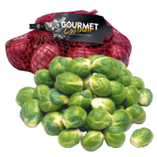 Spruiten zak à 500 gram
of rode uien net à 1 kilo